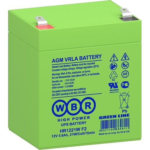 Аккумуляторная батарея WBR HR1221W F2 для ИБП, 12В, 5.6Ач [hr1221w f2 wbr]
