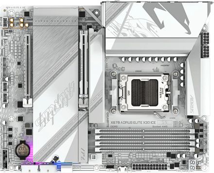 Материнская плата Gigabyte X870 AORUS ELITE X3D ICE, Socket AM5, AMD X870, ATX, Ret