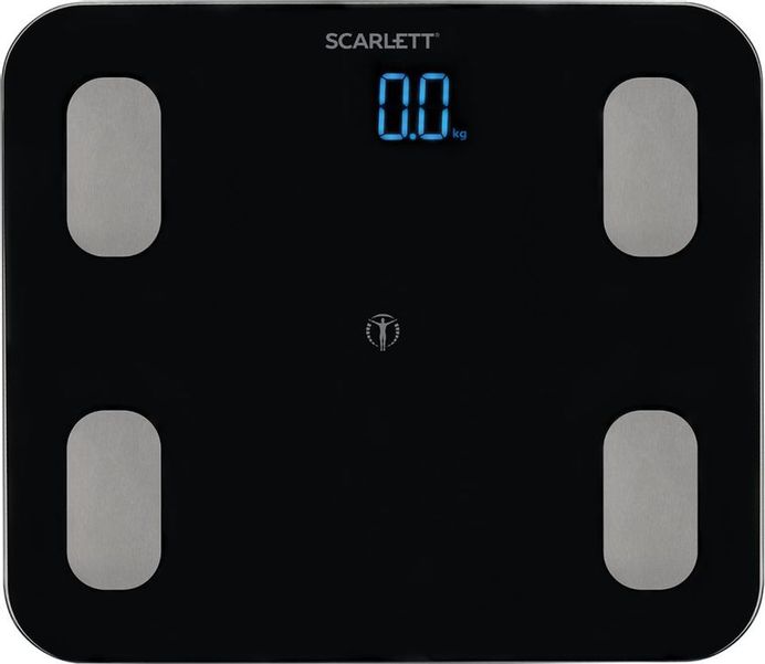 Напольные весы Scarlett SC-BS33ED46, до 150кг, цвет: черный