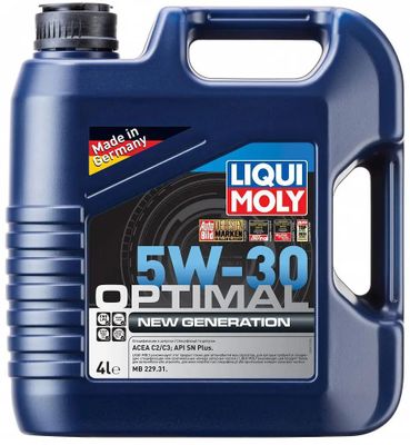 Моторное масло LIQUI MOLY Optimal NEW GEN, 5W-30, 4л, синтетическое [39031]