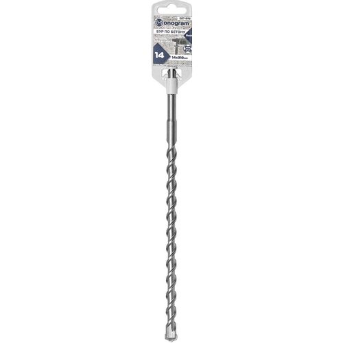 Бур MONOGRAM 087-898, по бетону/кирпичу/камню, 14мм, SDS-PLUS, 1шт