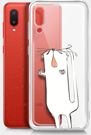 Чехол (клип-кейс) BORASCO ArtWorks, для Samsung Galaxy A02, прозрачный/рисунок [51362]
