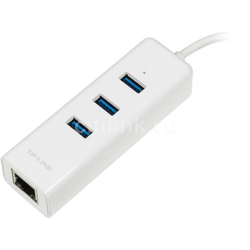 Стыковочная станция TP-LINK UE330, USB 3.0, 1хRJ-45, 3хUSB 3.0, белый