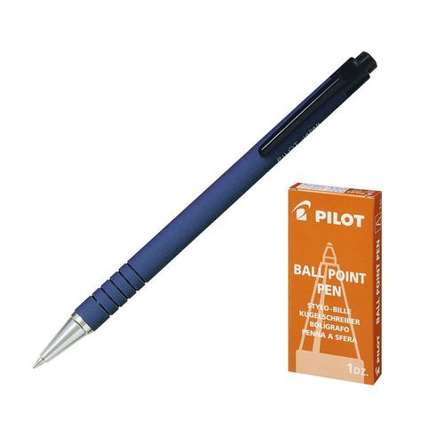 Ручка шариков. Pilot BPRK-10M-LB авт. корп.синий d=0.22мм чернила син. сменный стержень 1стерж. лини 12 шт./кор. PILOT