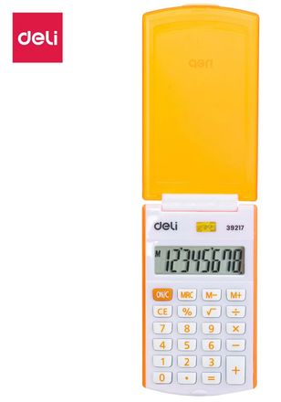 Калькулятор Deli E39217/OR,  8-разрядный, оранжевый