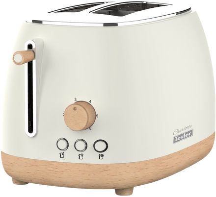 Тостер TESLER TT-220, слоновая кость