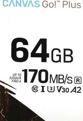Карта памяти microSDXC UHS-I U3 Kingston Canvas Go! Plus 64 ГБ, 170 МБ ...