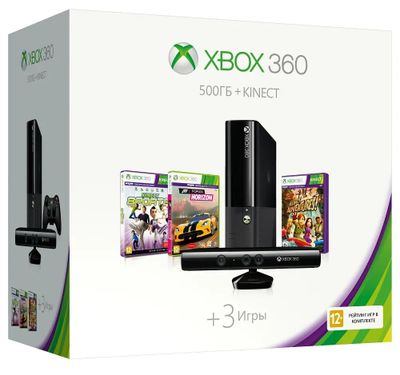 Игровая консоль Microsoft Xbox 360 +3 игры: Kinect Sports, Forza ...