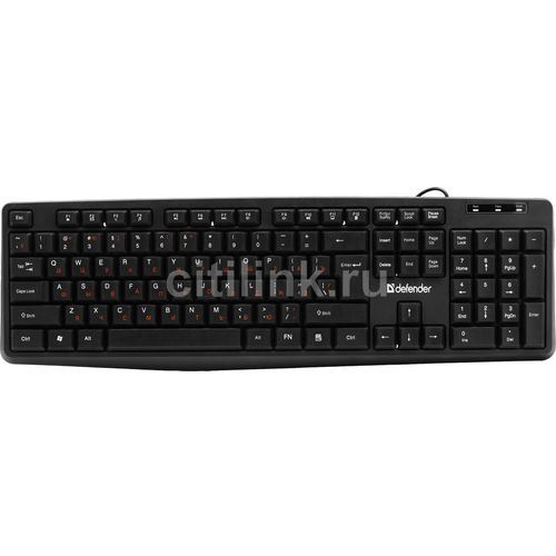 Клавиатура Defender Concept HB-164, проводная, USB, мембранная, черный [45164]