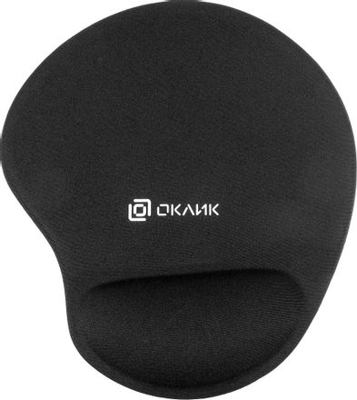 Коврик для мыши Oklick OK-RG0550-BK (S) черный, ткань, 220х195х20мм