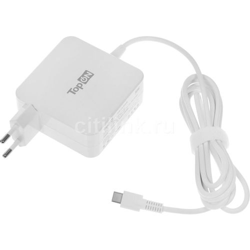 Адаптер питания TopON TOP-UC65W, 5 — 20 В, 3.25A, 65Вт, белый [102449]