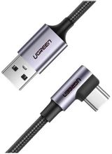 Изображение товара Кабель UGREEN 50940 USB Type-C - USB в оплетке 0.5м 3A черный