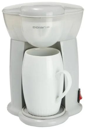 Кофеварка Polaris PCM0109, капельная, белый