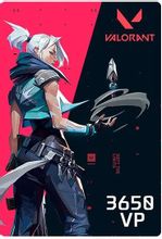Изображение товара Карта пополнения Valorant 3650 VP электронная в Весь мир