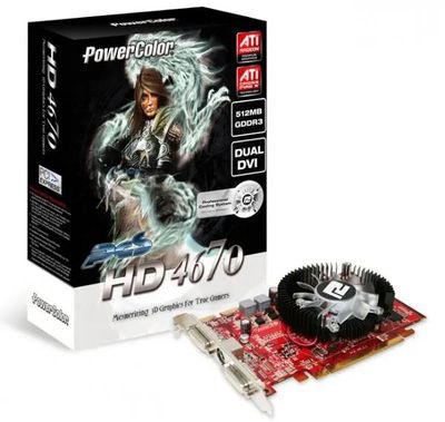 Видеокарта PowerColor AMD Radeon HD 4670 512МБ DDR3, oem [ax4670 512mk3 ...
