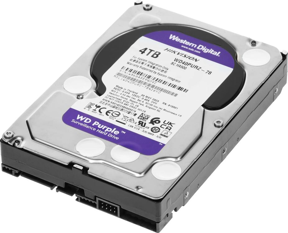 Жесткий диск WD Purple WD40PURZ, 4ТБ, HDD, SATA III, 3.5