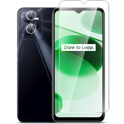 Защитное стекло для экрана и камеры BORASCO для Realme C35 антиблик, гибридная, 1 шт [70891]