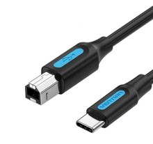 Изображение товара Кабель VENTION CQUBF USB Type-C (m) - USB B (m), 1м, черный, экранированный