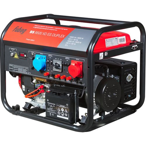 Бензиновый генератор FUBAG BS 8500 XD ES Duplex, 380/220 В, 8.5кВт, с АКБ [641090]