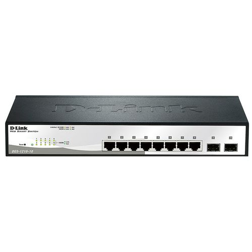 Коммутатор D-Link DGS-1210-10/F1A, управляемый, 8