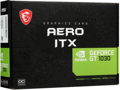 Видеокарта MSI NVIDIA GeForce GT 1030 GT 1030 AERO ITX 4GD4 OC 4ГБ