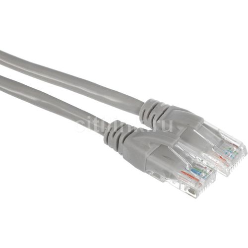 Патч-корд EXEGATE UTP-RJ45-RJ45-5e-CU-3M-GY UTP, кат.5E, 3м, 4 пары, медь, многожильный, серый