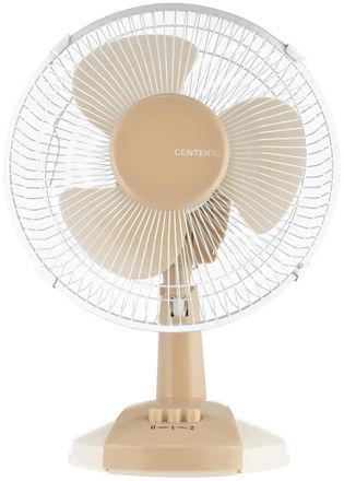 Вентилятор настольный CENTEK CT-5006, бежевый/белый