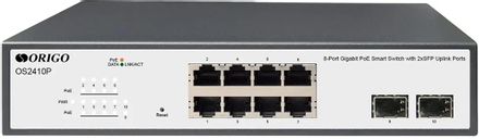 Коммутатор ORIGO OS2410P/120W, настраиваемый, 8 RJ-45, 10/100/1000 Мбит/с [os2410p/120w/a1a]