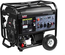 Изображение товара Бензиновый генератор Elitech GES 15500ЕAW 12 кВт с АКБ и колесами, 220/12 В