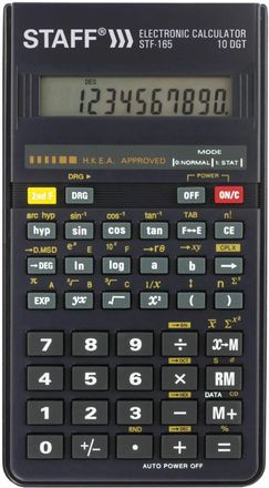 Калькулятор STAFF STF-165, 10-разрядный, черный