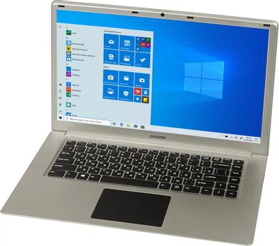 Ноутбук Digma EVE 604 ES6021EW, 15.6", Intel Atom X5 Z8350 1.44ГГц, 4-ядерный, 2ГБ 32ГБ +  32ГБ SSD,  Intel HD Graphics  400, Windows 10 Home, серебристый