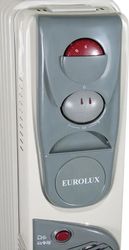 Масляный радиатор EUROLUX ОМ-EU-9НВ, с терморегулятором, 9 секций, 4 режима, белый