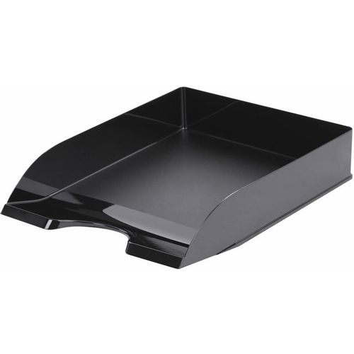 Лоток горизонтальный BRAUBERG Style 238105, для бумаг, 345x255x65, полистирол, черный