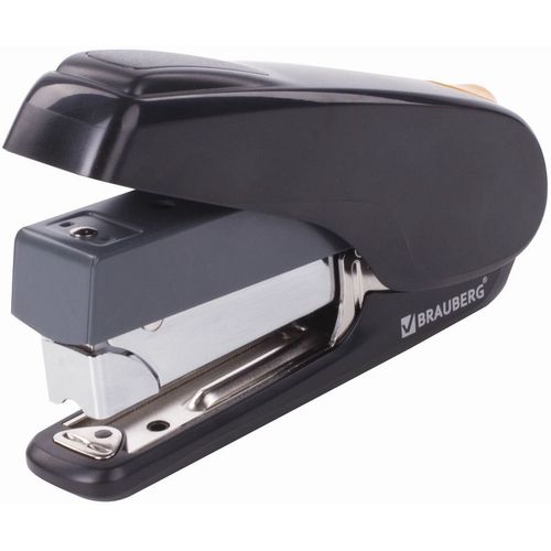 Степлер BRAUBERG Easy Press, 40 листов, 80 скоб, черный [228742]