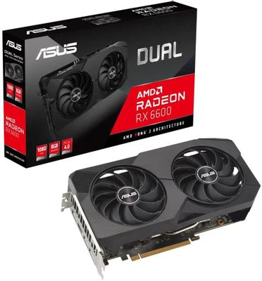 Видеокарта ASUS AMD Radeon RX 6600 DUAL-RX6600-8G 8ГБ Dual, GDDR6