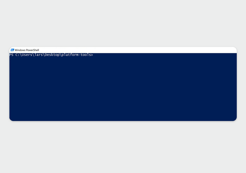 Интерфейс окна PowerShell