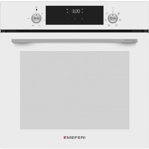 Духовой шкаф электрический MEFERI Comfort MEO607WH, 80л, дверца с 2 стеклами, белый/нержавеющая сталь — цена и наличие Духовой шкаф электрический MEFERI Comfort MEO607WH, 80л, дверца с 2 стеклами, белый/нержавеющая сталь