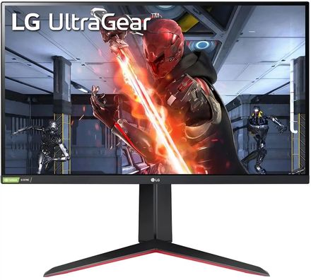 27" Монитор LG UltraGear 27GN650-B,  1920x1080,  IPS,  144Гц,  2хHDMI,  1хDP,  черный/красный [27gn650-b.aruz]