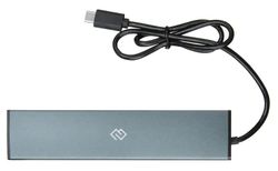 Хаб (разветвитель) Digma HUB-7U3.0-UC-G, серый