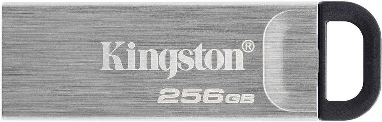 Флешка USB Kingston DataTraveler Kyson 256ГБ, USB3.2, серебристый и черный [dtkn/256gb]