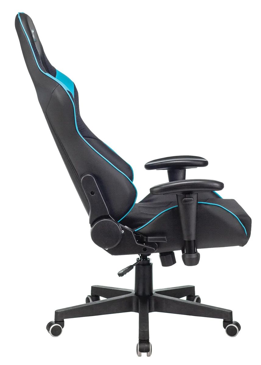 Кресло игровое A4TECH X7 GG-1100, на колесиках, текстиль/эко.кожа,черный/голубой/голубой – купить в Ситилинк