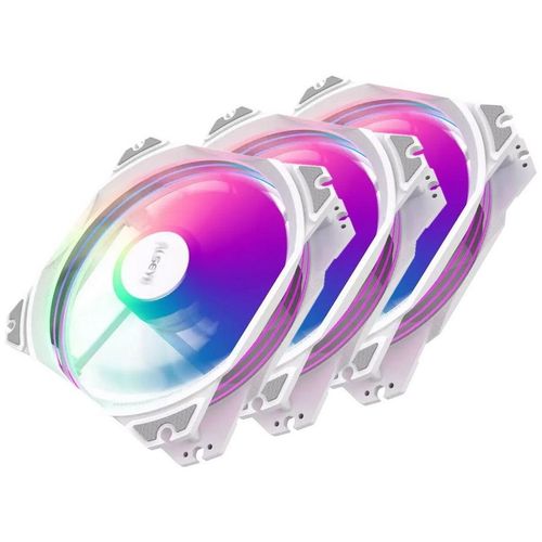 Вентилятор ALSEYE M120-PWA Kit 3шт, 120мм, 4-pin, 1700об/мин, 19.4 — 33.8 дБ, RGB, белый, Ret