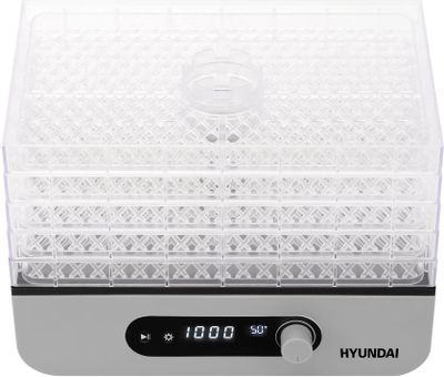 Сушилка для овощей и фруктов Hyundai HYDF-5033, серый, 5 поддонов ...