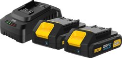 Батарея аккумуляторная Deli DL-CM20A2E, 20В, 2Ач, Li-Ion, ЗУ в комплекте