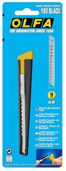 Нож OLFA OL-180-BLACK, 9мм