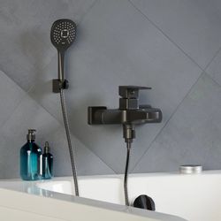 Смеситель для кухни (мойки) MIXLINE Стандарт А 553195, черный [МЛ34-01/ML34-01]