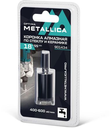 Коронка METALLICA 901434, по керамике, 18мм, цилиндрический, 1шт
