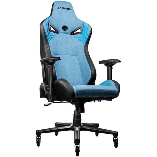 Кресло игровое KARNOX Legend Tr Fabric, ткань, до 135кг, топ-ган, регулируемые 4D подлокотники, синий