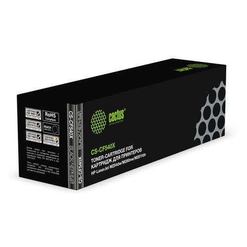 Картридж Cactus CS-CF540X, CF540X, черный / CS-CF540X