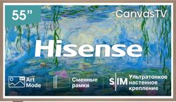 55" Телевизор Hisense 55S7S QLED, 4K Ultra HD, СМАРТ ТВ, HomeOS, угольно-серый